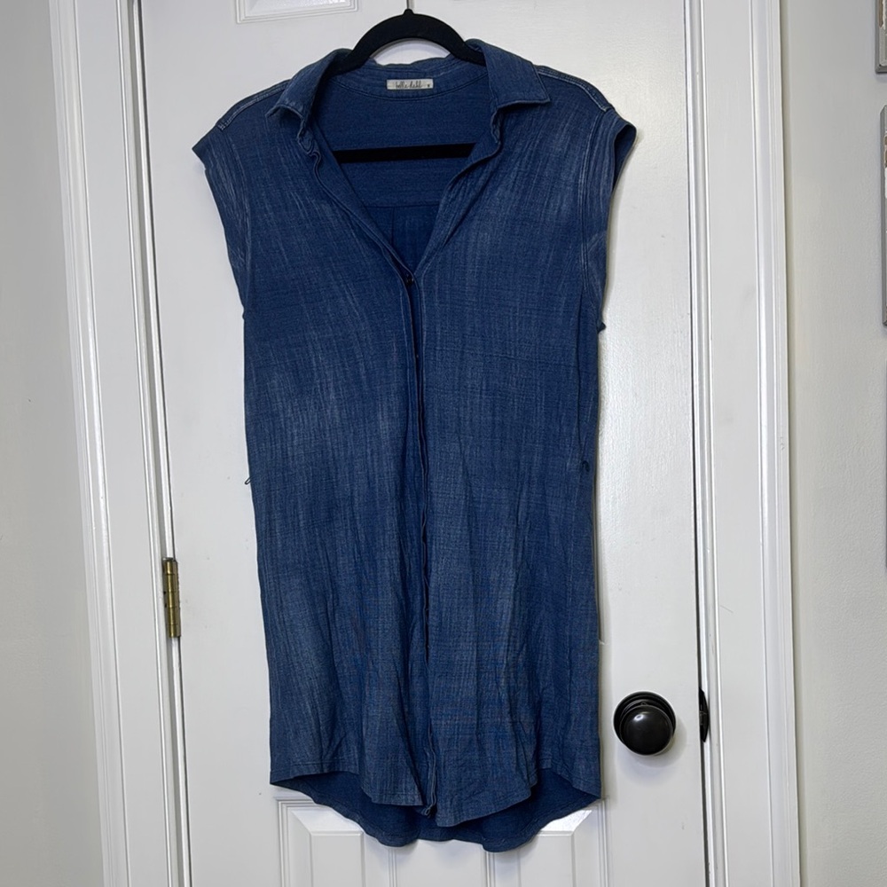 Bella Dahl Blue Sleeveless Mini Dress